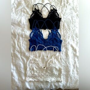Three (3) Free People Adella Bralettes for sale!